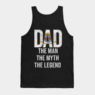 St Barts Dad The Man The Myth The Legend - Gift for St Barts Dad With Roots From St Barts Tank Top